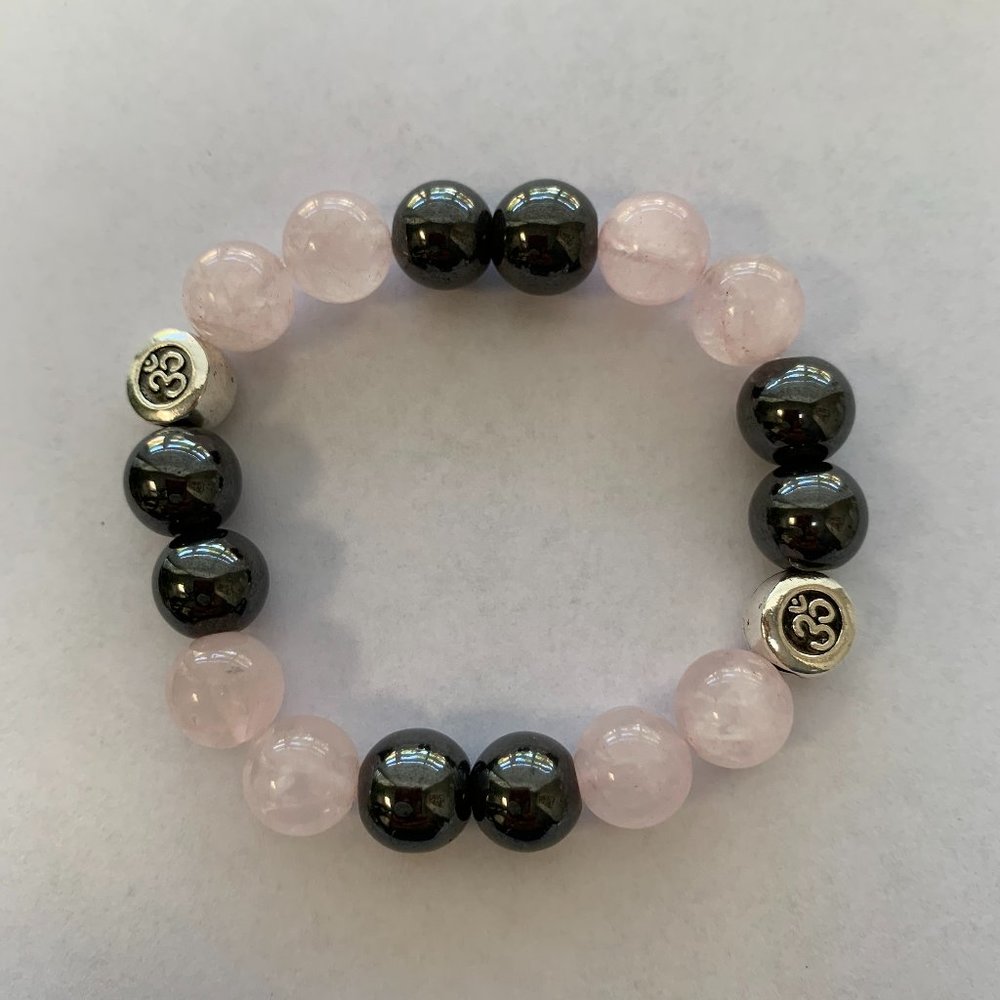Rose Quartz & Hematite Bracelet